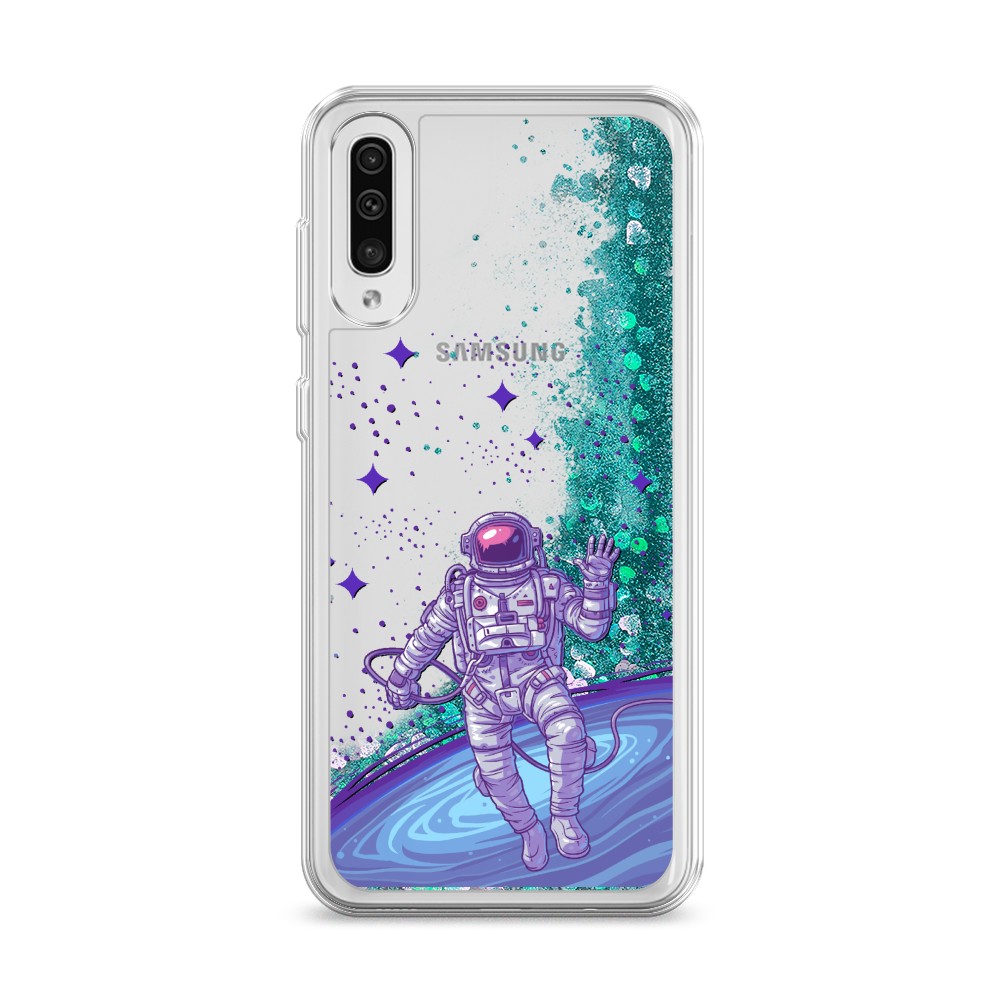 

Жидкий чехол с блестками "Космонавт в открытом космосе" на Samsung Galaxy A30s, 28895-1