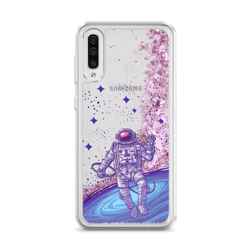 

Жидкий чехол с блестками "Космонавт в открытом космосе" на Samsung Galaxy A30s
