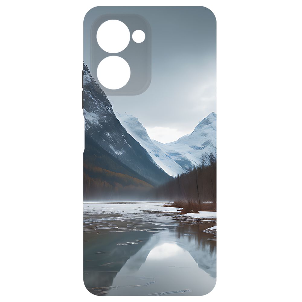 

Чехол-накладка Krutoff Soft Case Весенняя оттепель для Realme C33 2023 черный