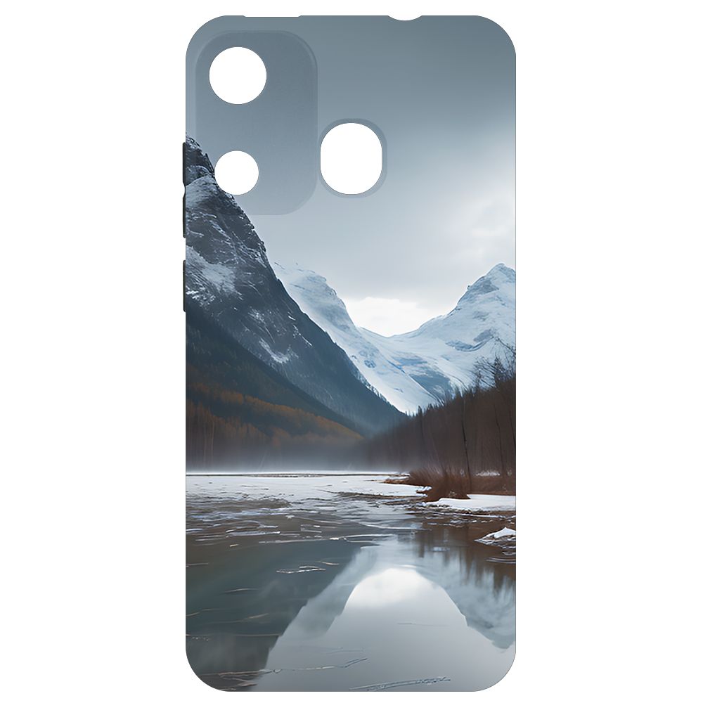 

Чехол-накладка Krutoff Soft Case Весенняя оттепель для Itel A27 черный