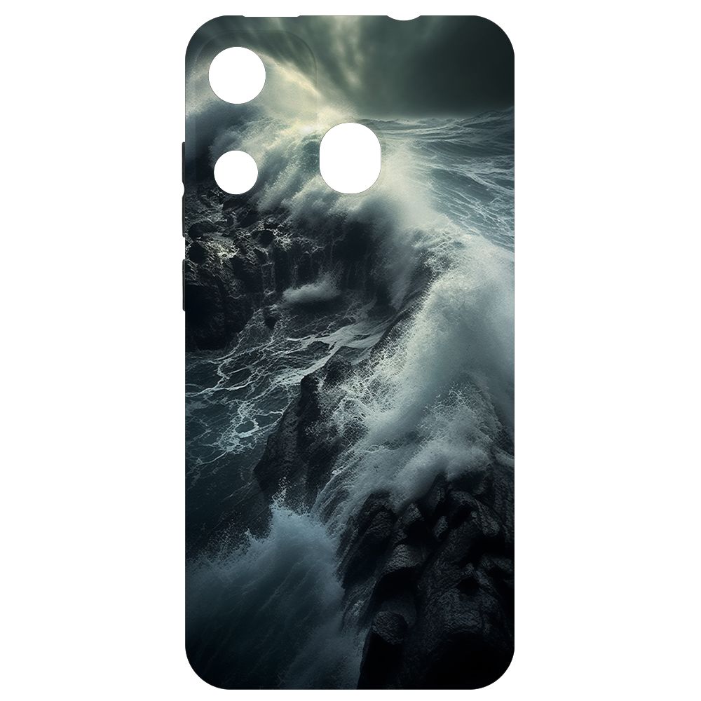 

Чехол-накладка Krutoff Soft Case Шторм для Itel A27 черный