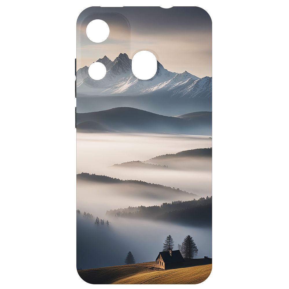 

Чехол-накладка Krutoff Soft Case Туман для Itel A27 черный