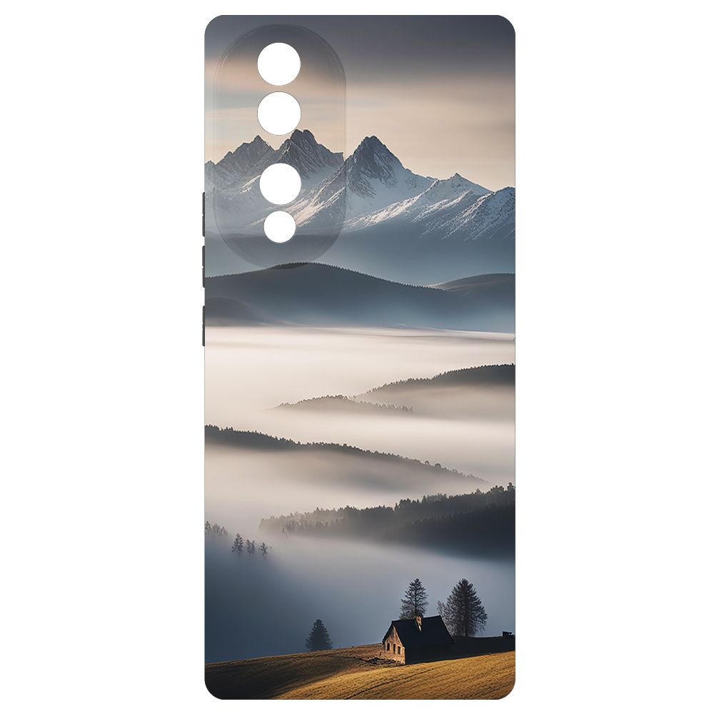

Чехол-накладка Krutoff Soft Case Туман для Honor 70 черный