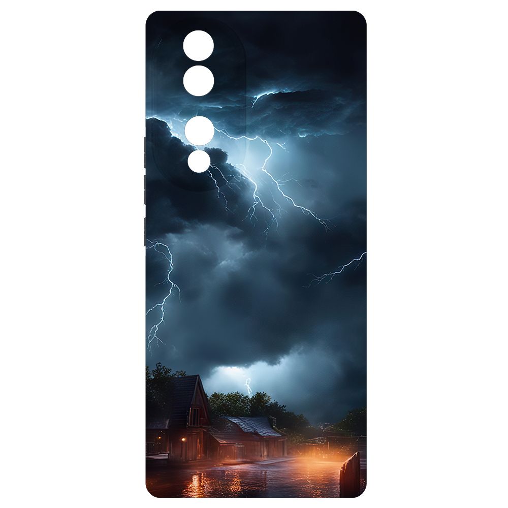 

Чехол-накладка Krutoff Soft Case Ночная гроза для Honor 70 черный