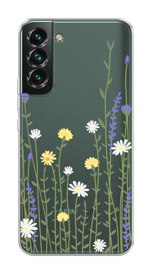 

Чехол на Samsung Galaxy S22 "Ромашка и лаванда", Зеленый;желтый;прозрачный, 2103850-1
