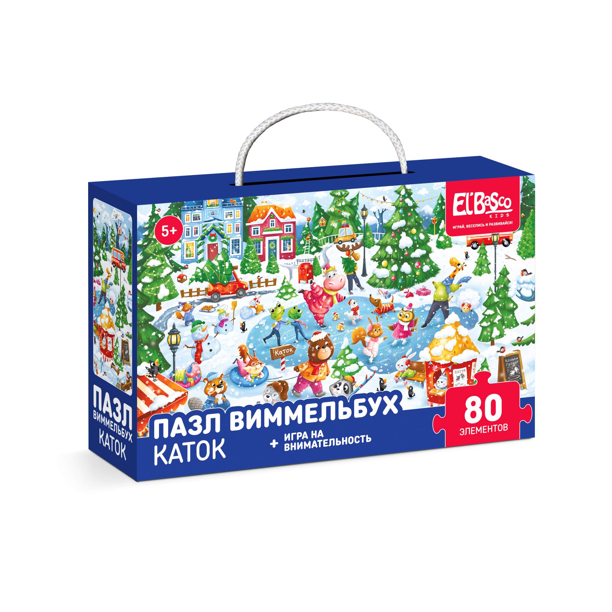 

Пазл для детей Виммельбух El BascoKids 80 элементов Каток ET01-081, Каток