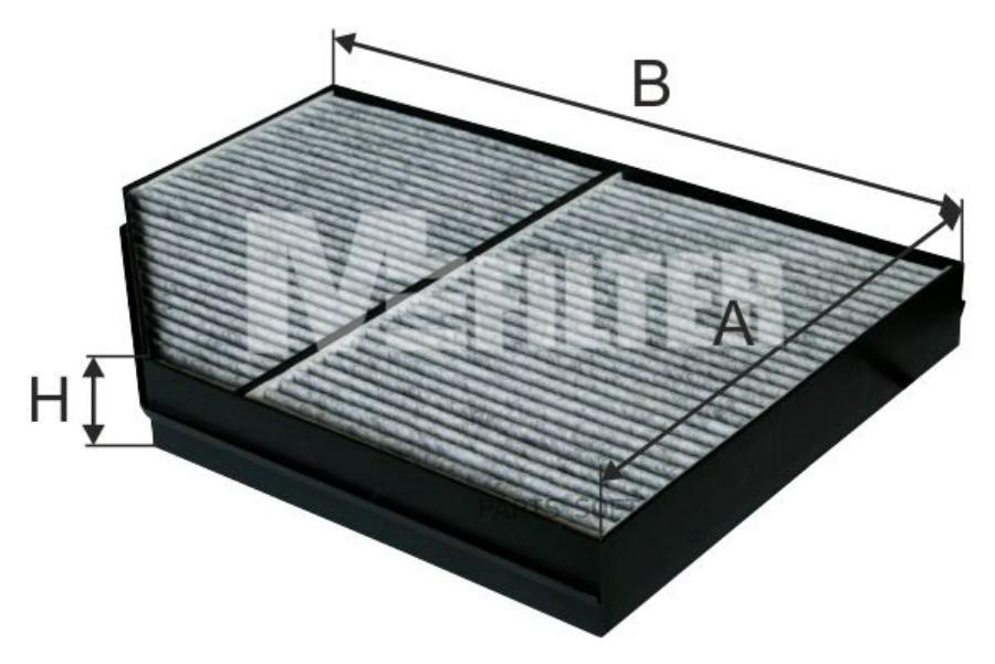

Фильтр воздушный салона угольный 231x311x36 MB ActrosII/Antos/Arocs MFILTER k9138c