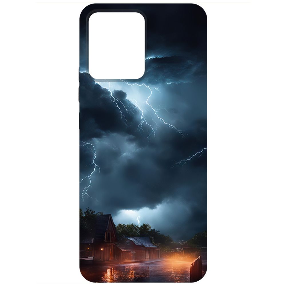 

Чехол-накладка Krutoff Soft Case Ночная гроза для Realme Narzo 50i Prime черный