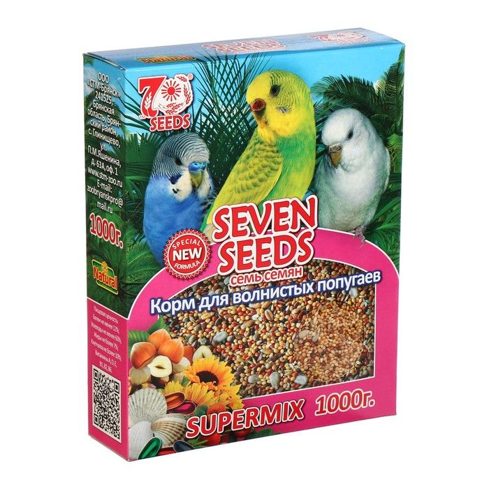 

Сухой корм для птиц Seven Seeds Supermix, 1 кг