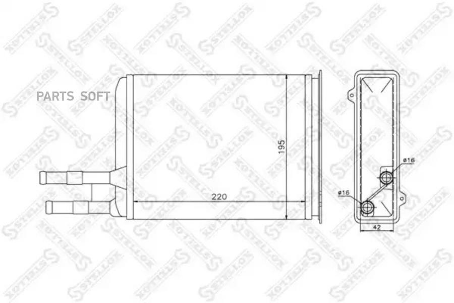 

STELLOX 1035025SX 10-35025-SX_радиатор печки!\ Citroen Jumper,Peugeot Boxer 2.0-2.5TD 94-0