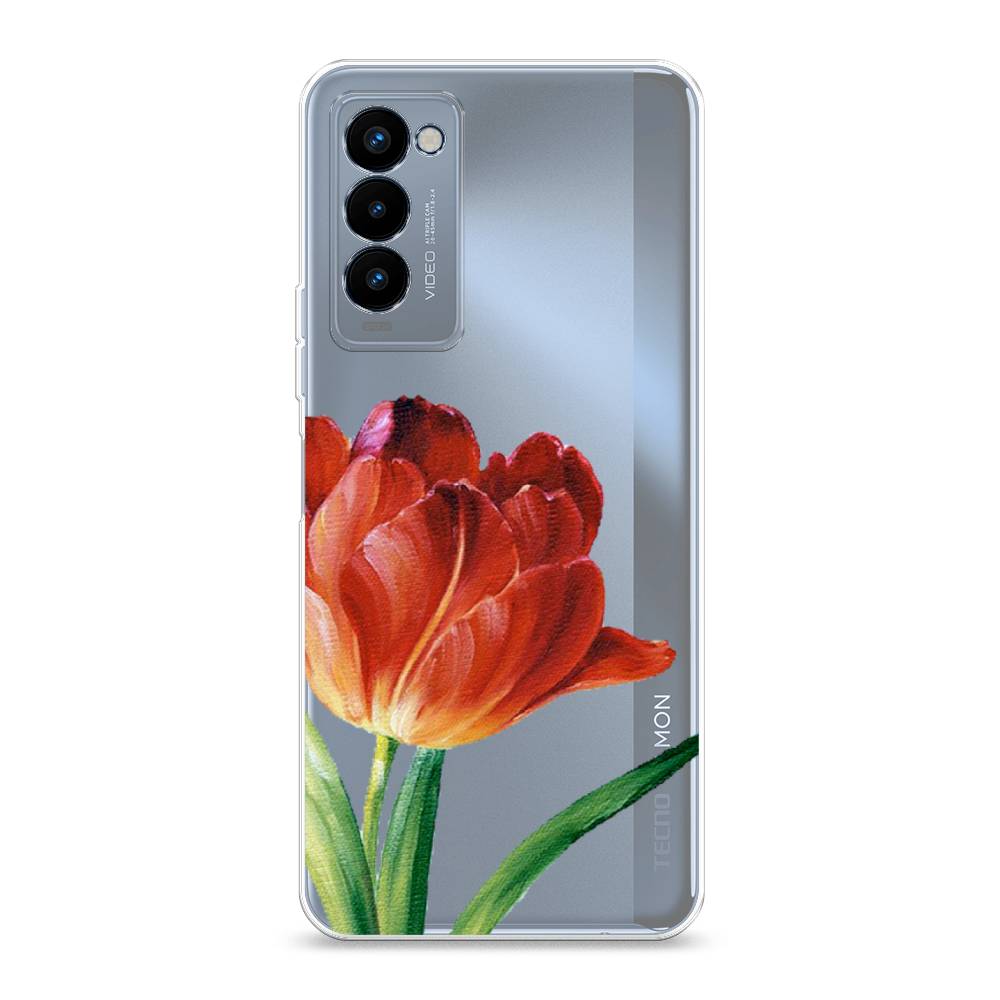 

Чехол Awog на Tecno Camon 18P "Красный тюльпан", Разноцветный, 300750-8