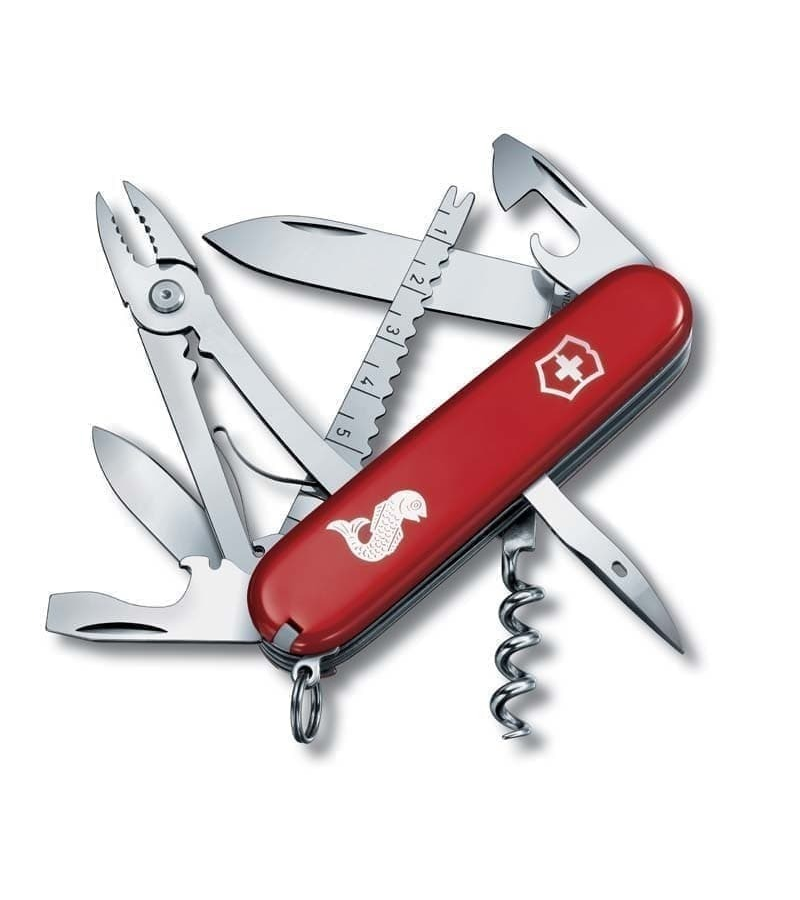 

Нож перочинный VICTORINOX Angler, 91 мм, 19 функций, красный, Angler