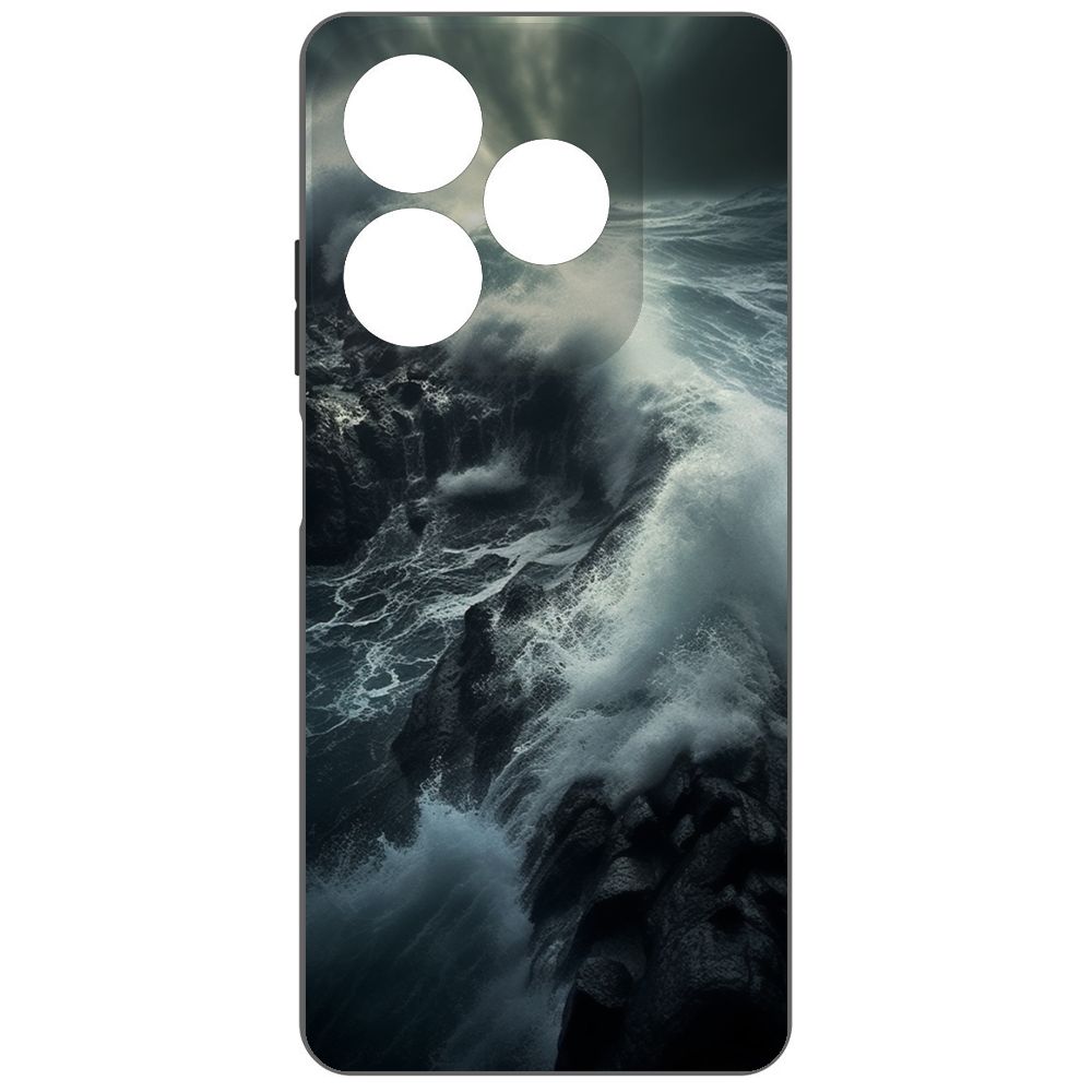 

Чехол-накладка Krutoff Soft Case Шторм для Infinix Smart 8 черный