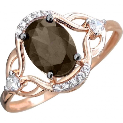 

Кольцо из серебра р. , Эстет 01К3512181РА-3, фианит/раухтопаз, 01К3512181РА-3