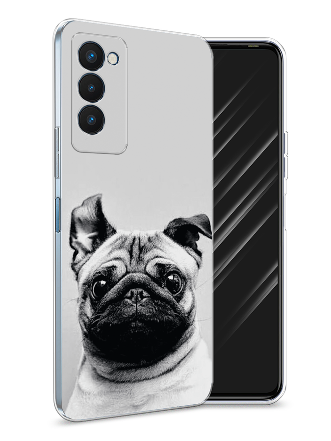 

Чехол Awog на Tecno Camon 18P "Ушастый мопс", Разноцветный, 300750-1