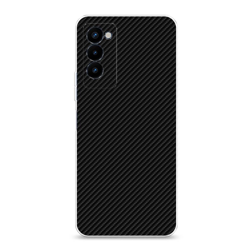 фото Чехол awog "черный карбон" для tecno camon 18p