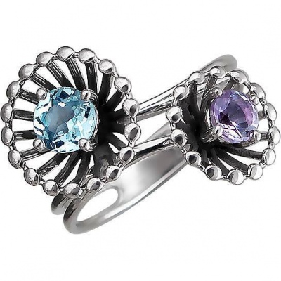 

Кольцо из серебра р. , Эстет 01К358006-4, топаз/аметист, 01К358006-4