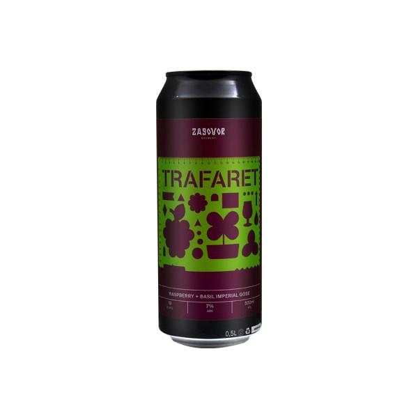 

Пивной напиток Zagovor Trafaret Raspberry + Basil Gose 0,5 л, Светлое, ТН-00004116