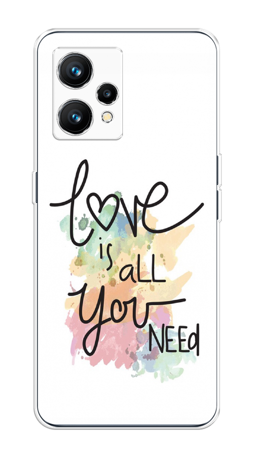 

Чехол на Realme 9 4G "Love is all you need", Белый;черный;зеленый, 258750-1