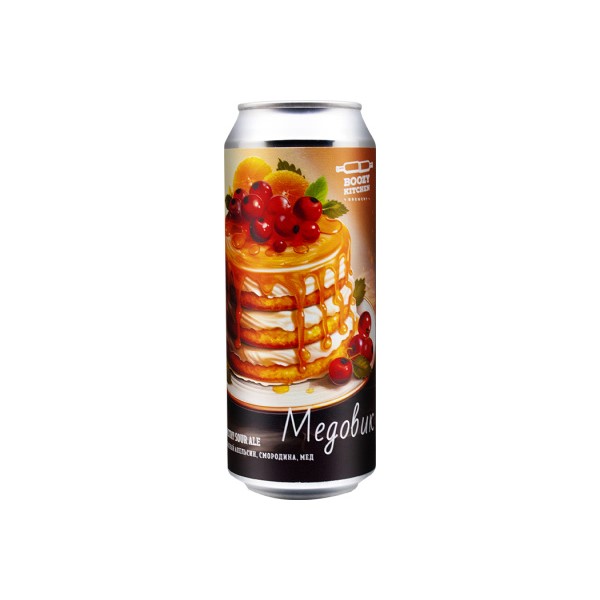 

Пивной напиток Boozy Kitchen Медовик Sour Ale 0,5 л, Светлое, ТН-00004081
