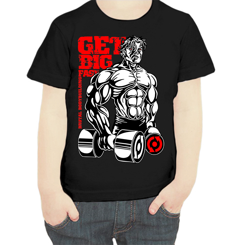 

Футболка мальчику черная 32 р-р get big fast, Черный, fdm_get_big_fast