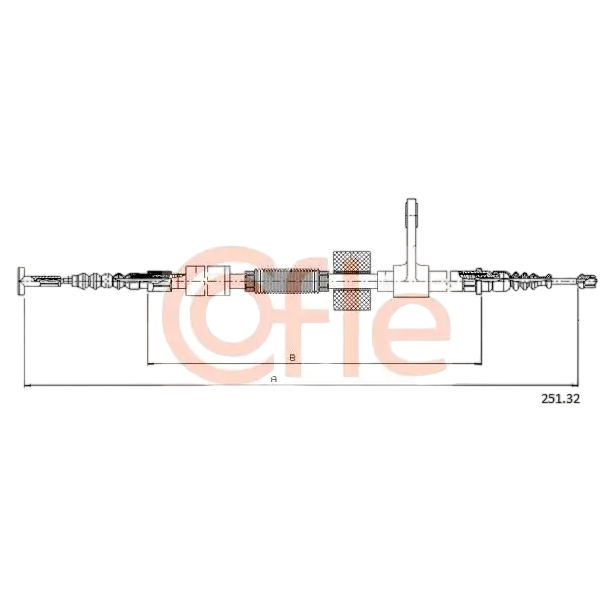 

COFLE 92.251.32 Трос стояночного тормоза задн лев ALFA ROMEO 156 all 98- 1шт