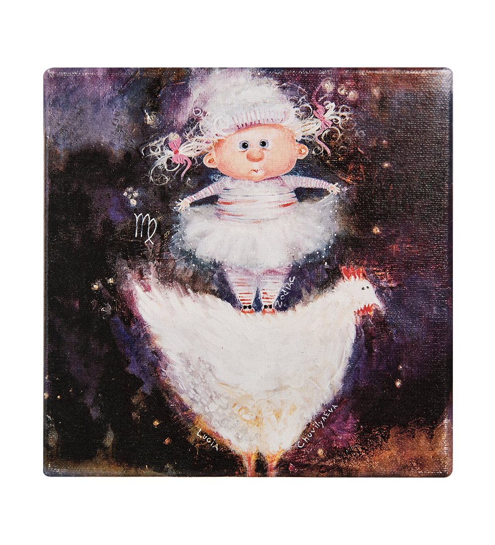 

Жикле на холсте Дева 16x16