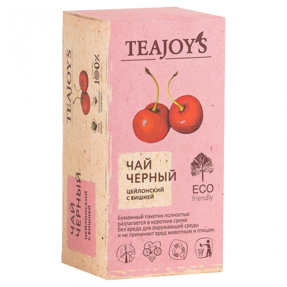 

Чай TeaJoy'S "Цейлонский с вишней", черный с добавками, 25 сашетов