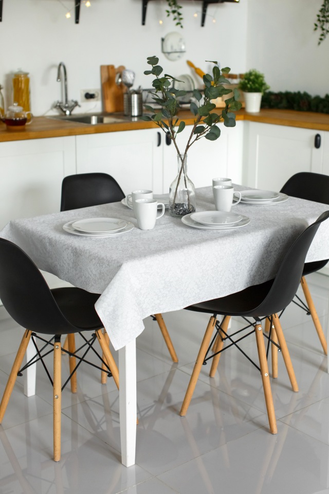 

Скатерть прямоугольная AMARO HOME GRACE 110х150 (Вензеля светло-серый)