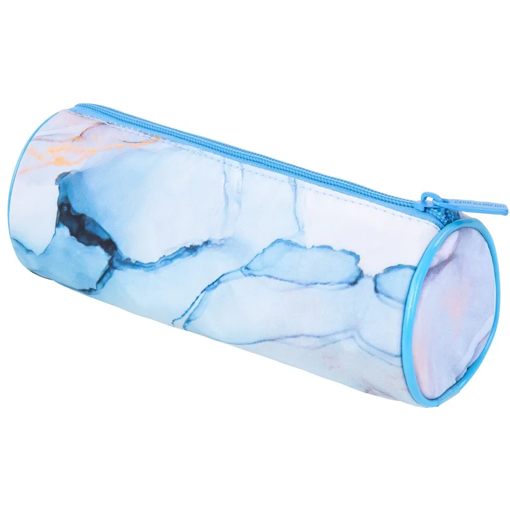 

Пенал-тубус Brauberg Blue marble, 22х8 см, с эффектом Soft Touch, мягкий, Голубой
