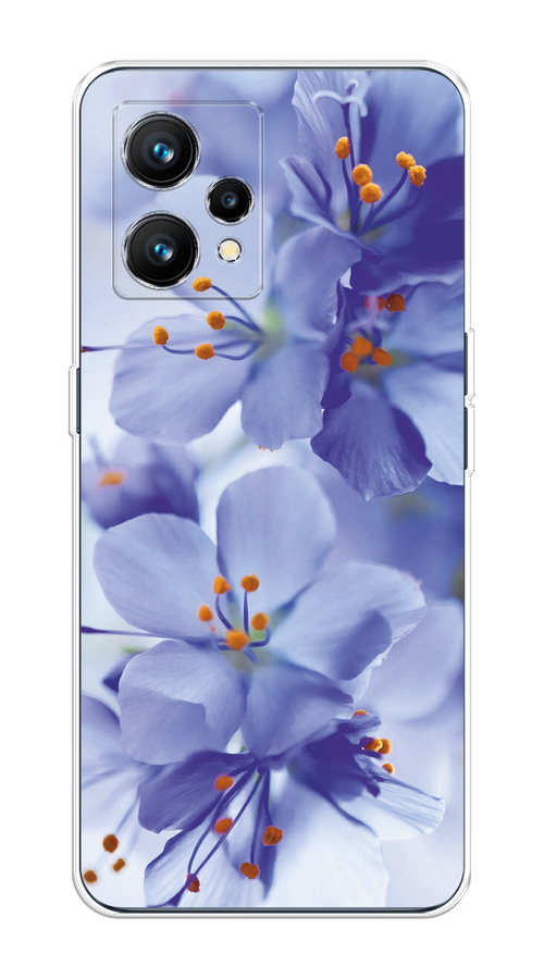 

Чехол на Realme 9 4G "Фиолетовые цветки", Фиолетовый;синий, 258750-1