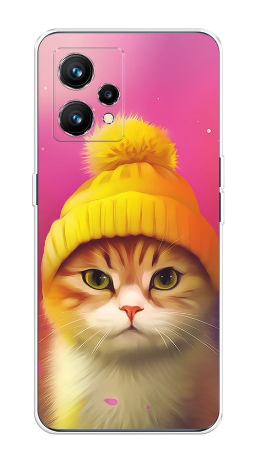 

Чехол на Realme 9 4G "Котик в шапочке", Розовый;желтый;бежевый, 258750-1