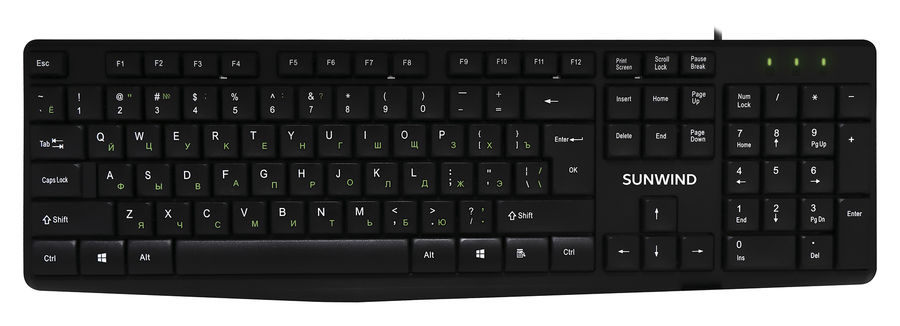 Проводная клавиатура Sunwind SW-KB100 Black