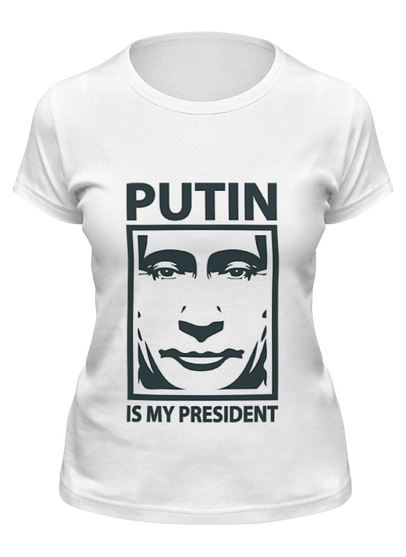 

Футболка женская Printio Путин белая M, Белый, Путин