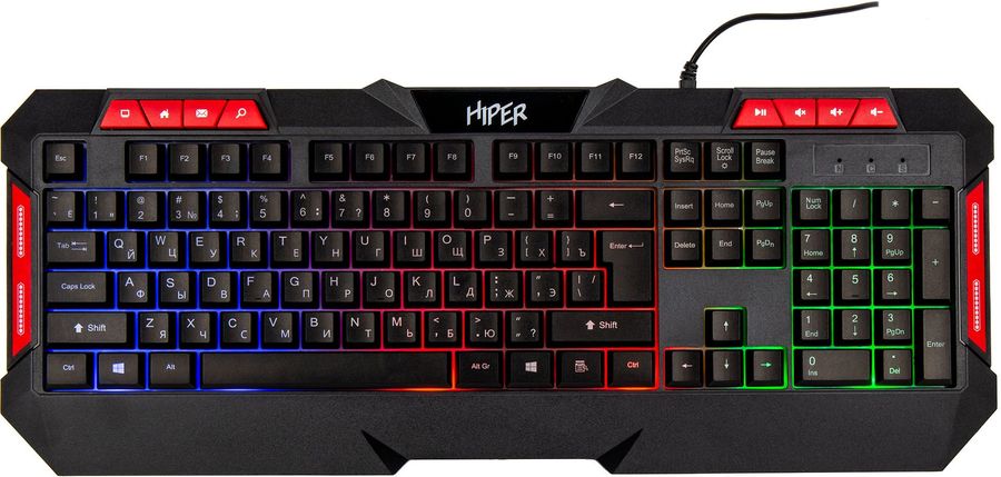 Проводная игровая клавиатура HIPER KG401 Inspire Black