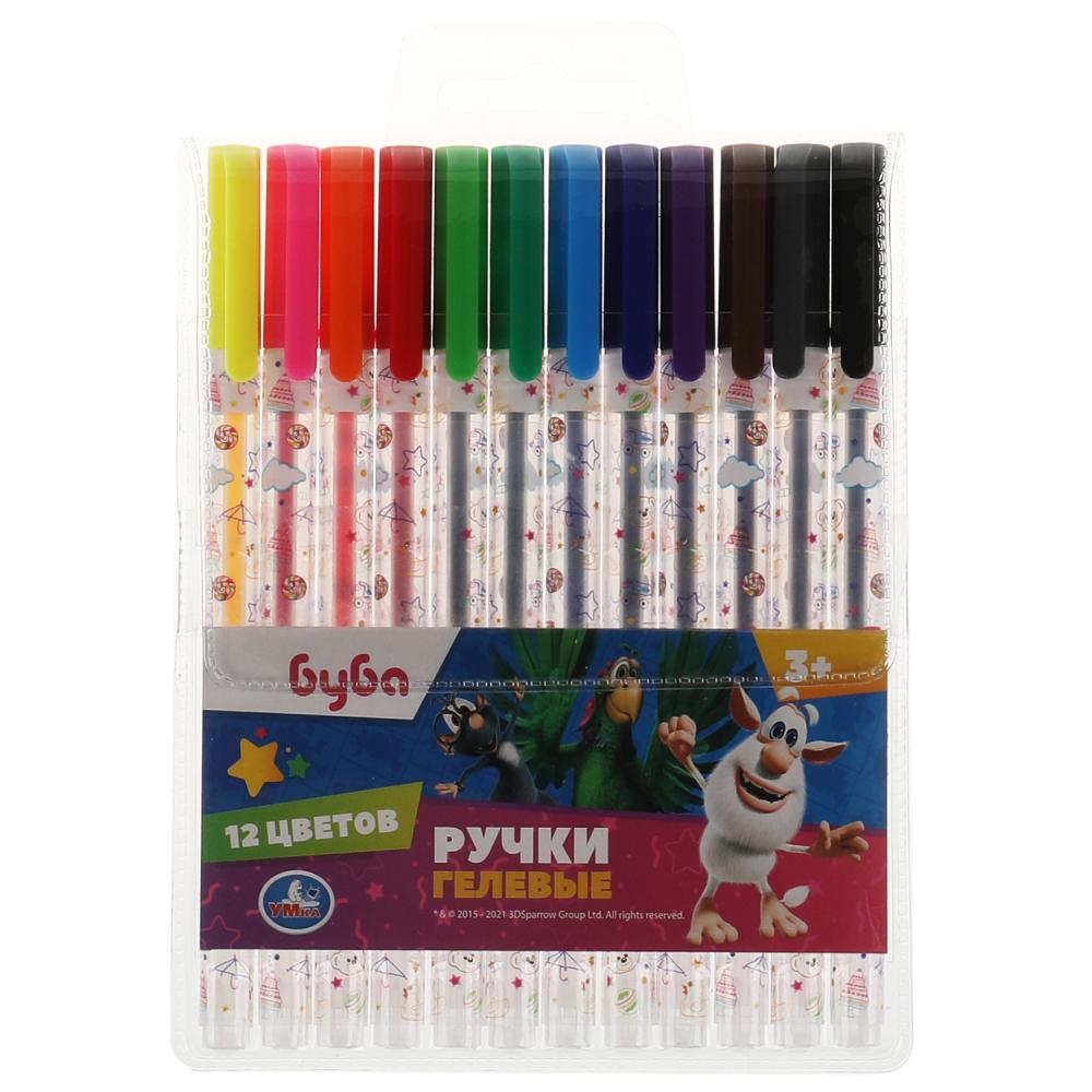 

Ручки гелевые Буба, 12 цветов Умка GP12-68043-BU
