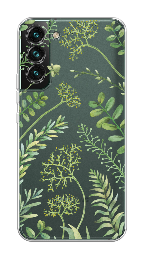 

Чехол на Samsung Galaxy S22 "Green Leaves", Зеленый;прозрачный, 2103850-1