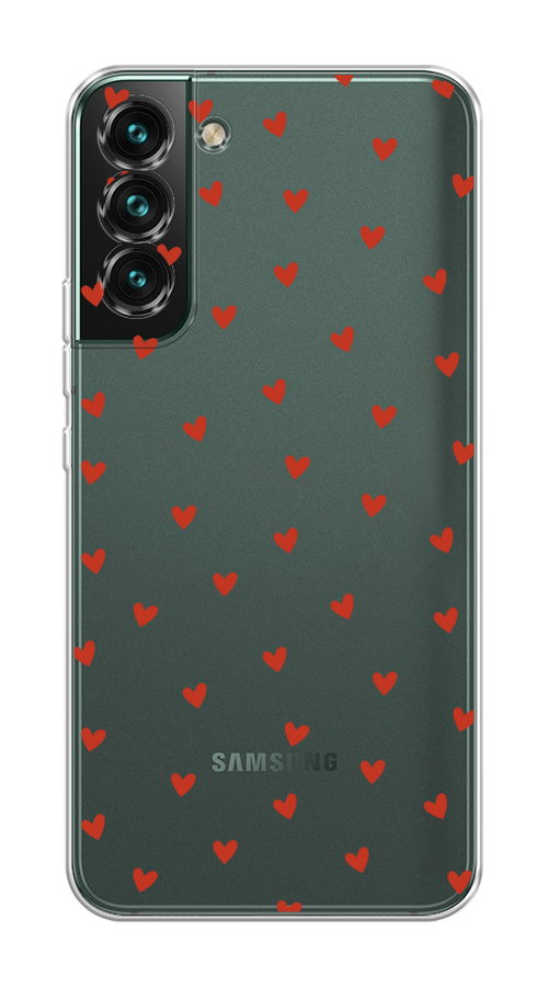 

Чехол на Samsung Galaxy S22 "Red hearts", Красный;прозрачный, 2103850-1