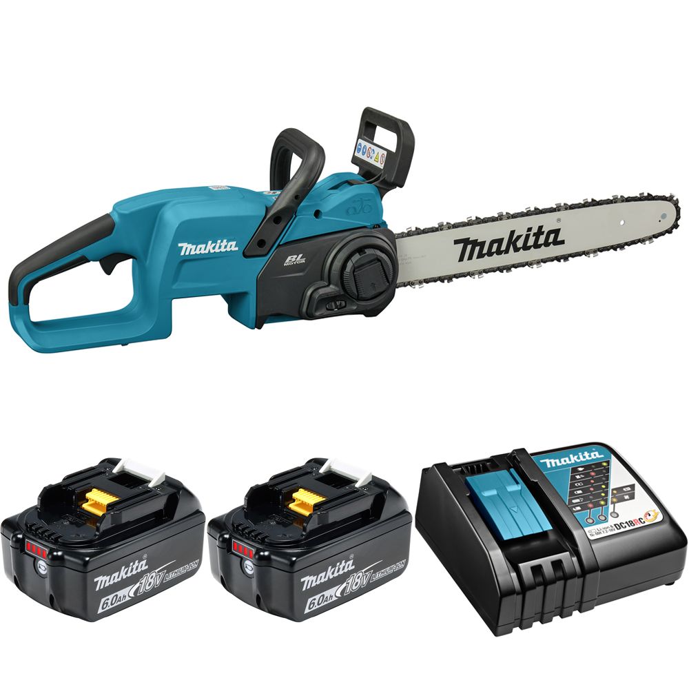 

Пила цепная аккумуляторная 40см, 2х6Ач и з/у, Makita DUC407RG2, DUC407RG2