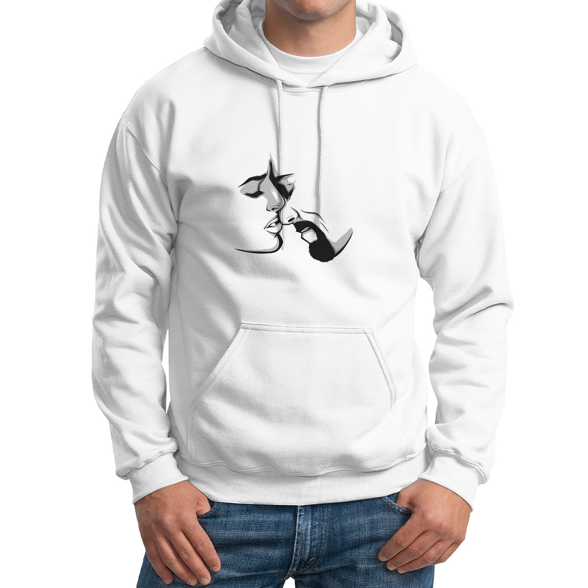 

Худи унисекс CoolPodarok Илюстрация. Пара белое 50 RU, M0501667