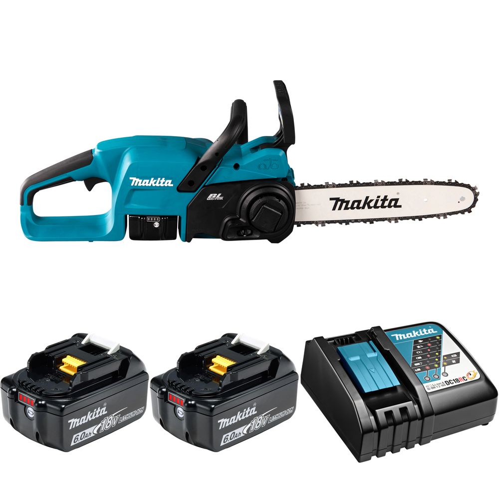 

Пила цепная аккумуляторная 30см, акк 2х6Ач и з/у, Makita DUC307RG2, DUC307RG2