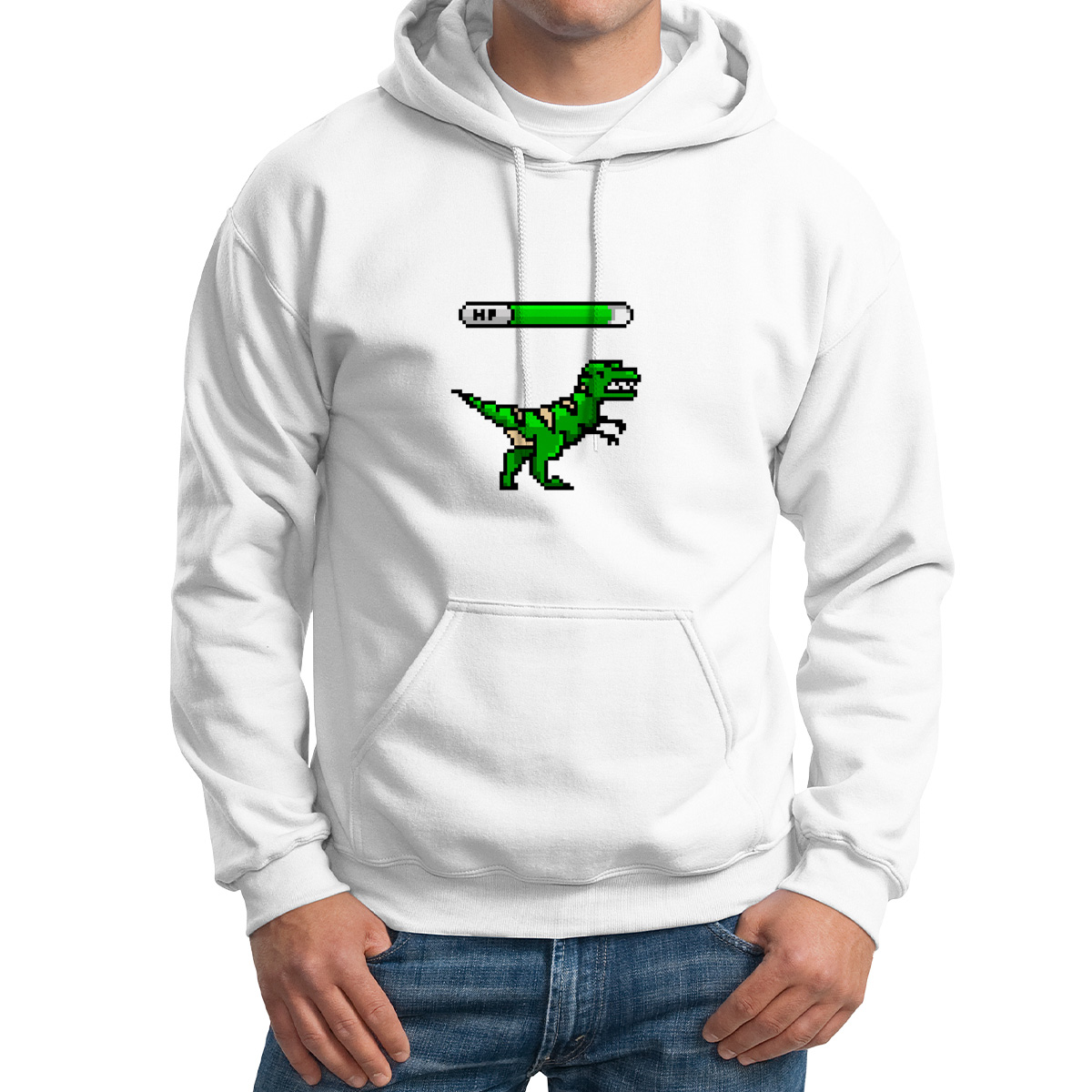 

Худи унисекс CoolPodarok Илюстрация. Динозавр из игры белое 50 RU, M0501655