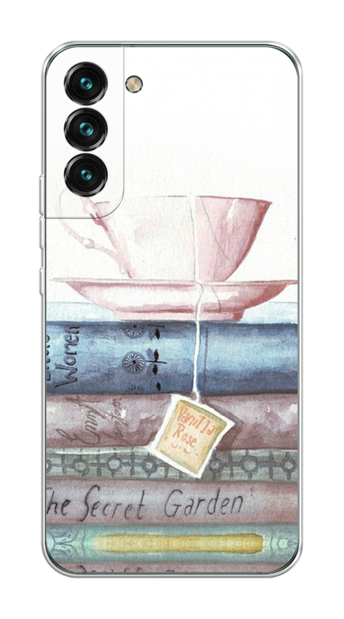

Чехол на Samsung Galaxy S22 "Книжное чаепитие", Желтый;розовый;белый, 2103850-1