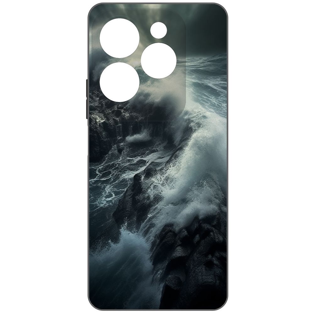 

Чехол-накладка Krutoff Soft Case Шторм для Infinix Hot 40 черный