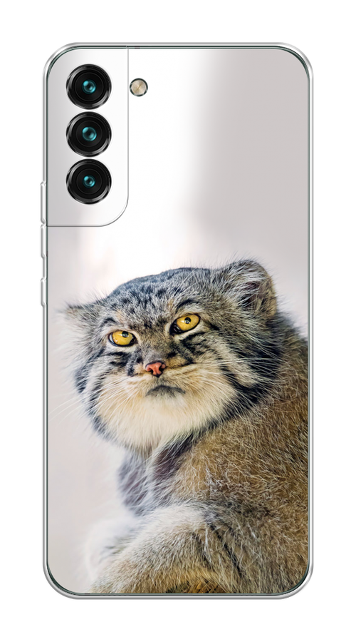 

Чехол на Samsung Galaxy S22 "Кот манул 1", Серый;белый;желтый, 2103850-1