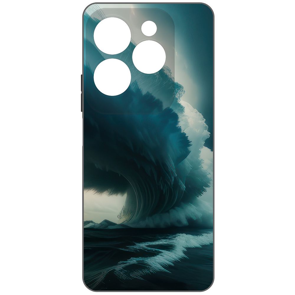 

Чехол-накладка Krutoff Soft Case Торнадо для Infinix Hot 40 черный