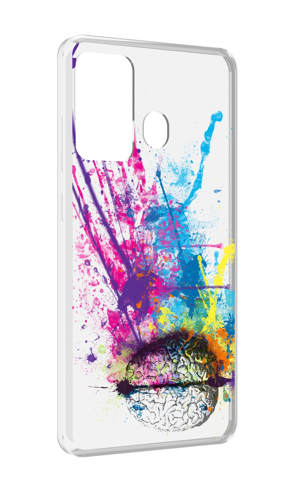 

Чехол MyPads яркий красочный мозг для ITEL A27 / ITEL P17, Прозрачный, Tocco