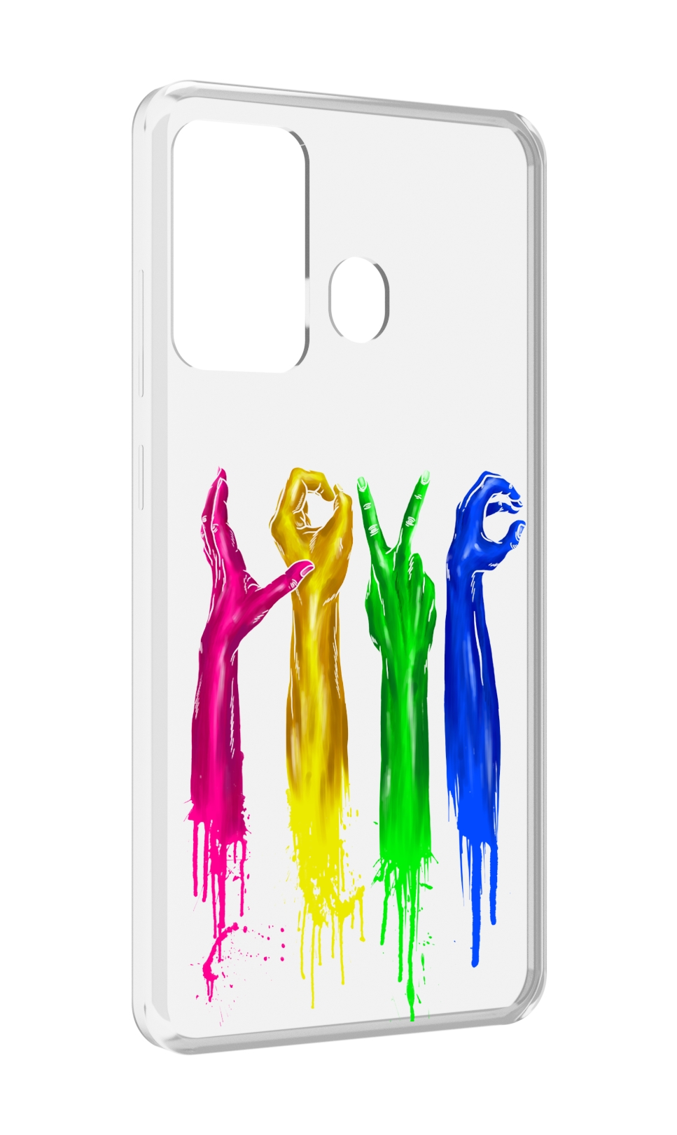

Чехол MyPads яркие руки love для ITEL A27 / ITEL P17, Прозрачный, Tocco
