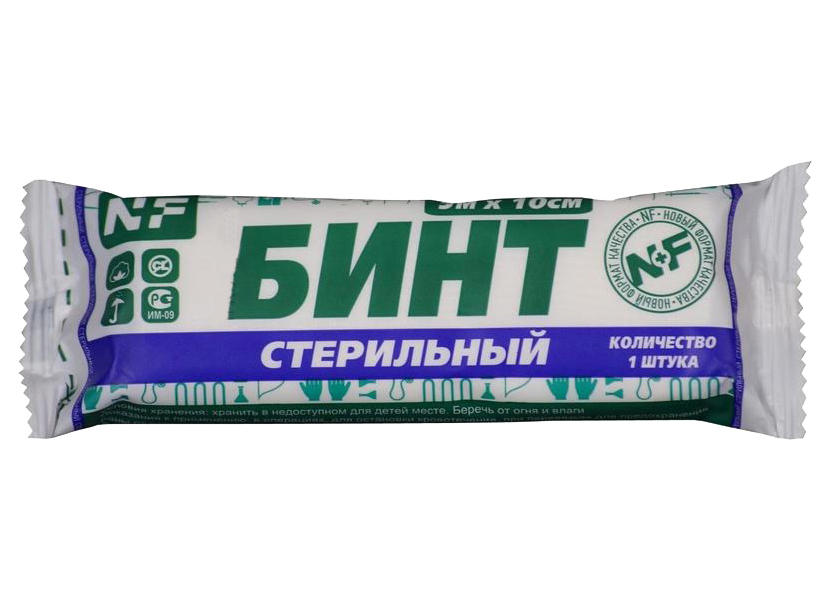 

Бинт 5мх10см, плотность 28г Ньюфарм, 8шт, Белый