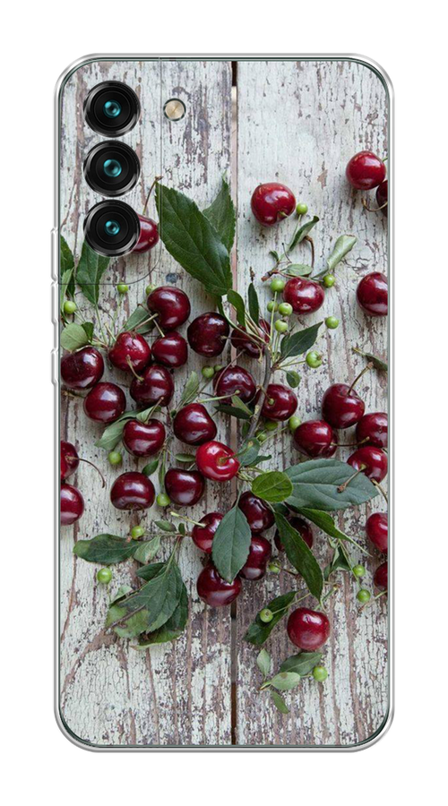 

Чехол на Samsung Galaxy S22 "Вишня", Бордовый;зеленый;серый, 2103850-1